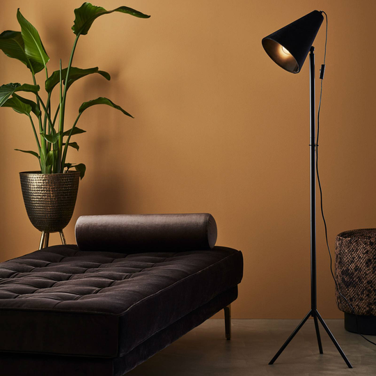 Trebent golvlampa Cilla, svart