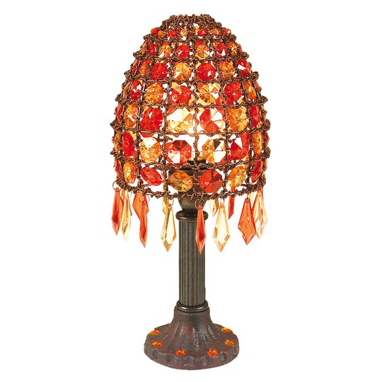 Bordslampa Bella med pärlor höjd 35 cm