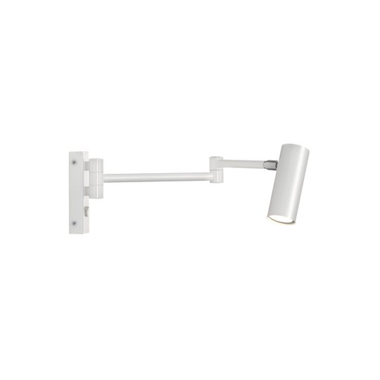 Vägglampa PUCK Kabel Vit Utvikbar arm, Örsjö belysning