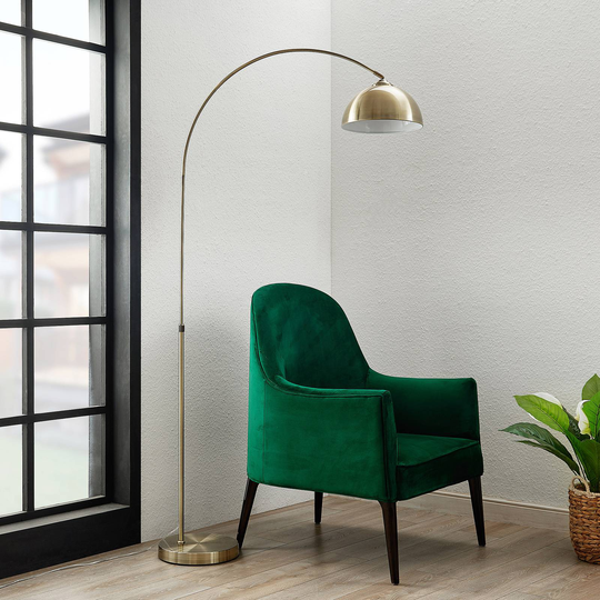 Lindby Lennart golvlampa, mässing antik