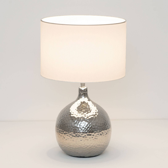 Bordslampa Ananas, vit/silver