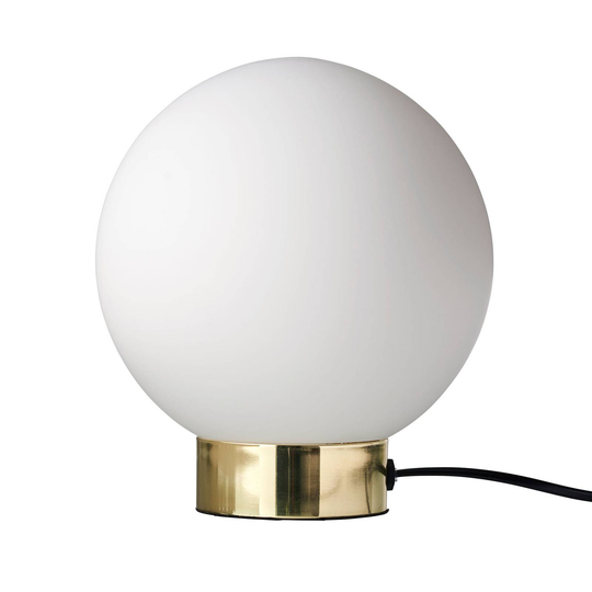 Dyberg Larsen Barcelona glasbordslampa, mässing