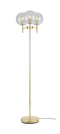 Crown Golvlampa Guld/Klar 3L