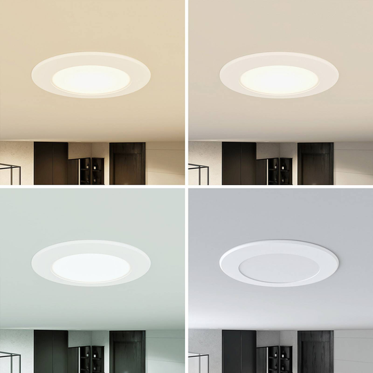 Prios Rida LED-inbyggnadsspot, CCT, 11,5 cm, 9 W