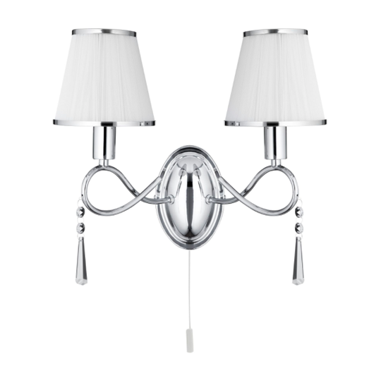 Simplicity vägglampa 2L (Krom)