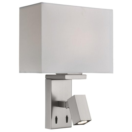 Rectangle vägglampa (Borstat stål)