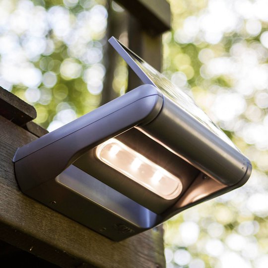 Dimbar LED-solcells-utomhusvägglampa Mini LEDSpot