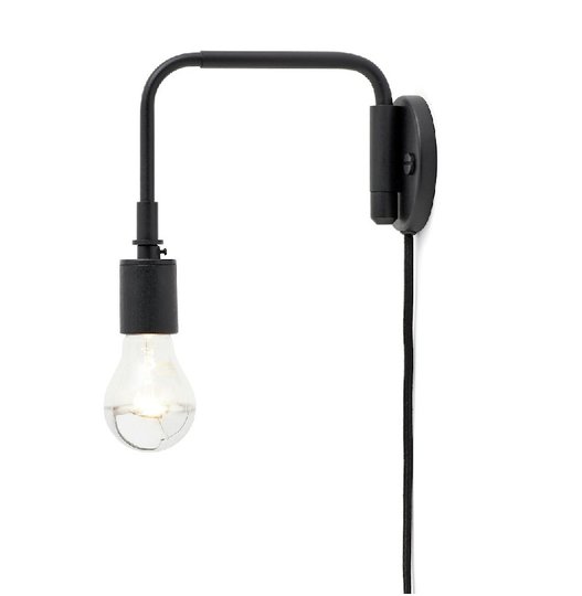 Staple vägglampa (Svart)