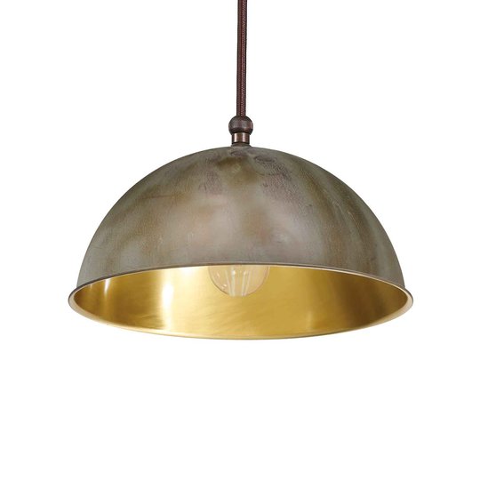 Hänglampa Circle, guld/mässing antik, Ø 15 cm