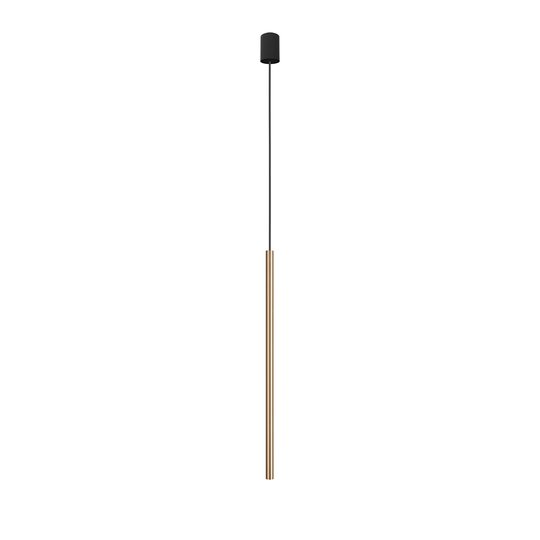 Hänglampa Laser, 1 lampa, mässing, skärm 75 cm