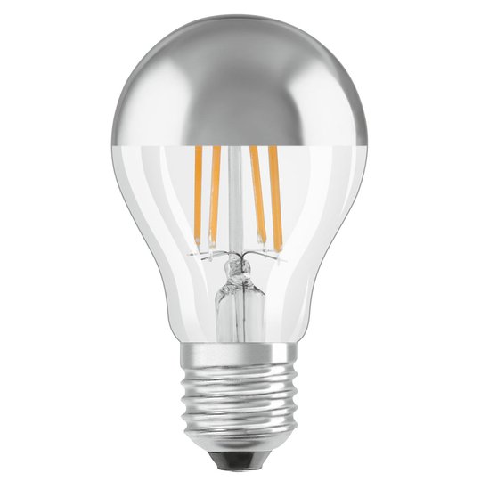OSRAM LED-lampa E27 Mirror silver 4W varmvit
