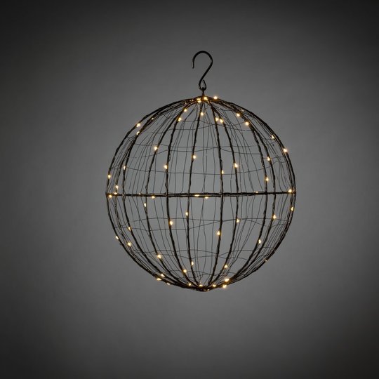 Metallboll 30cm LED (Svart)