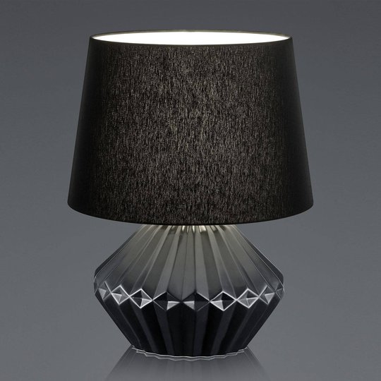 B-Leuchten Kara bordslampa, textilskärm 46 cm