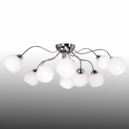 Tidlös taklampa Spider med glasskärmar