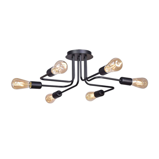 Taklampa Atol 6 lampor, svart