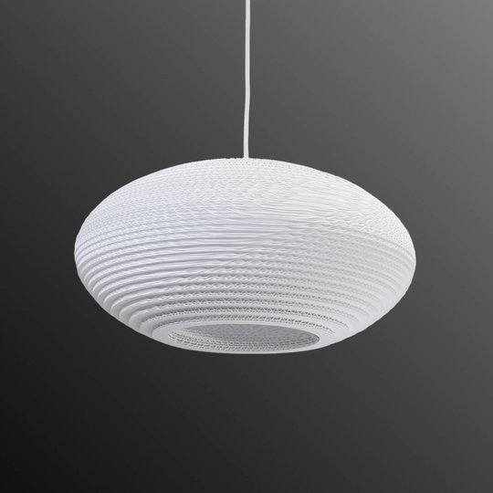 Pendellampa Disc vit Ø 43 cm