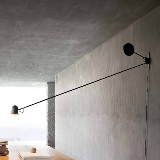 Exklusiv LED-vägglampa Counterbalance svart