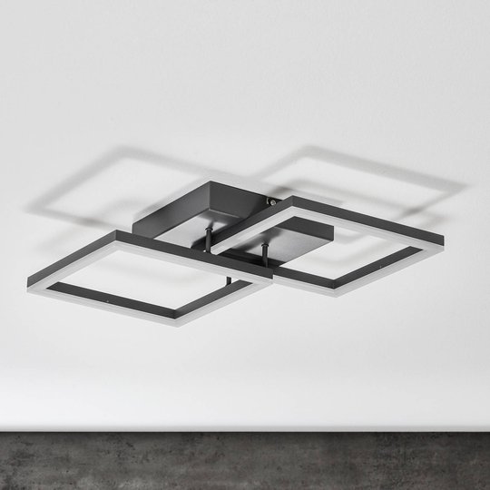 LED-taklampa Bard 45 x 45 cm, 2 lampor, antracit