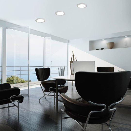 EGLO connect Fueva-C LED-inbyggnadslampa nickel 17