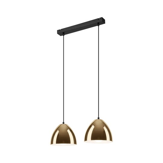 Hänglampa Edda, skärm guld, 2 lampor