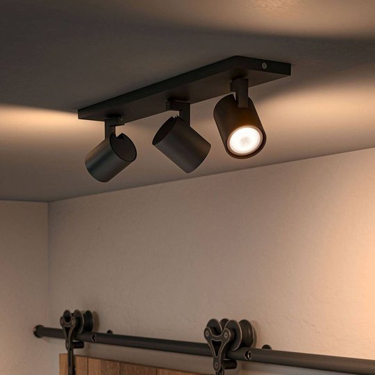 Philips Hue Runner spot 3 lampor svart dimmer