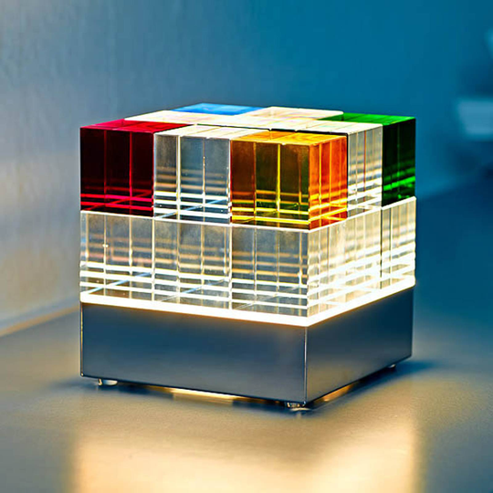 TECNOLUMEN Cubelight Move bordslampa, färgad