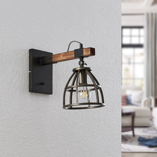 Lindby Tanina vägglampa med burskärm