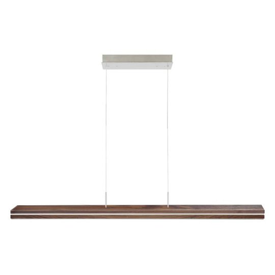 HerzBlut Dana hänglampa valnötsträ nickel 130 cm