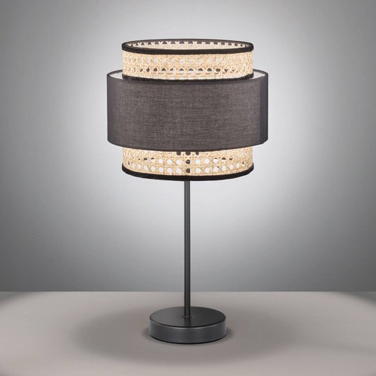 Bordslampa Tape med rottingskärm