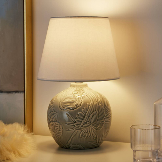 Pauleen Tender Love bordslampa - keramik och tyg