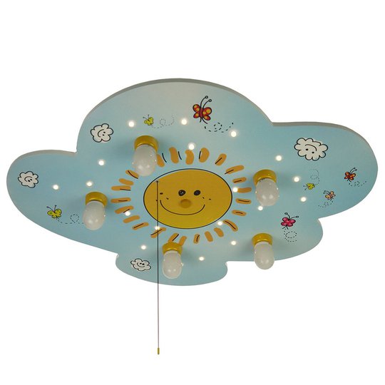 Taklampa för barnrum Sunny med LED-lampor