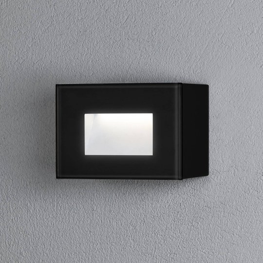 LED-utomhusvägglampa Chieri, 12 X 8 cm, svart