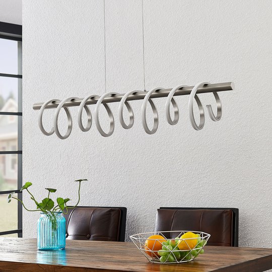 Lucande Milora LED-pendellampa, nickel