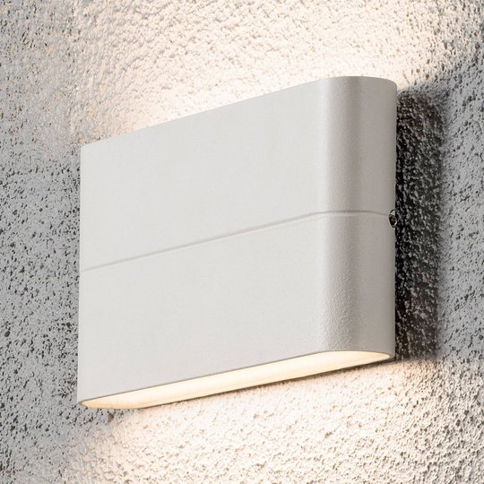 LED-utomhusvägglampa Chieri 17 cm vit