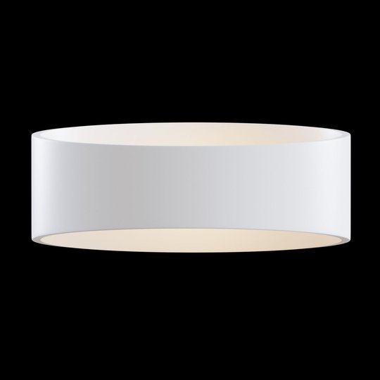LED-vägglampa Trame, oval form i vitt
