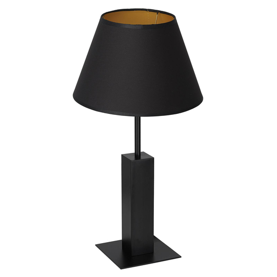 Bordslampa Stila, skärm konisk svart-guld
