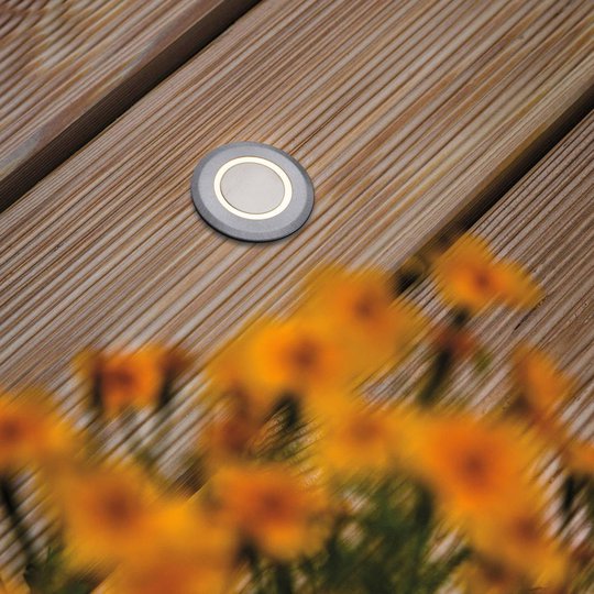 Paulmann House golvinbyggnadslampa IP65 rund ring