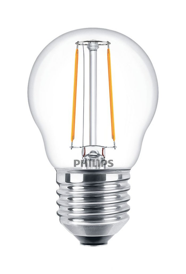 E27 2W LED Filament Klot varmvit