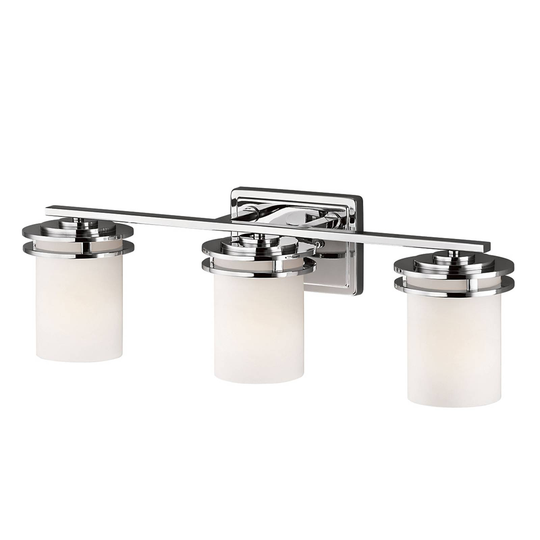 LED-vägglampa Hendrik IP44 krom/glas, 3 lampor