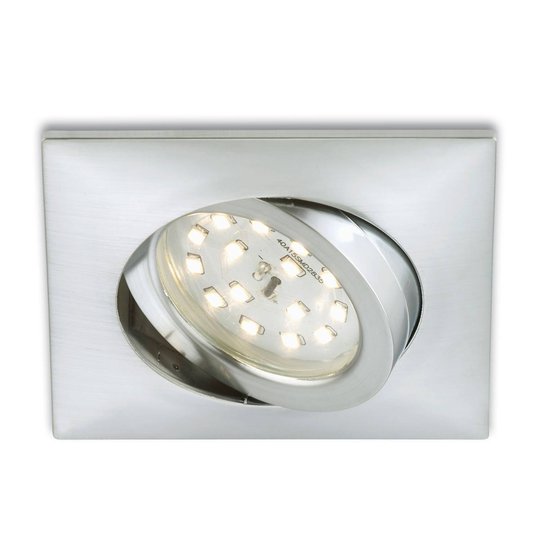 Inbyggnadsspot Erik LED kantig - aluminium
