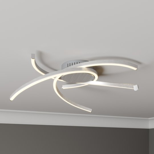 Lindby Katris LED-taklampa, 58 cm, aluminium