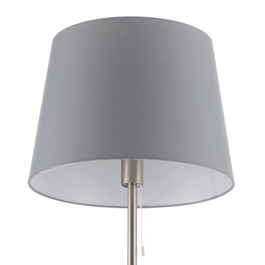 Textilgolvlampa Layer med läslampa grå