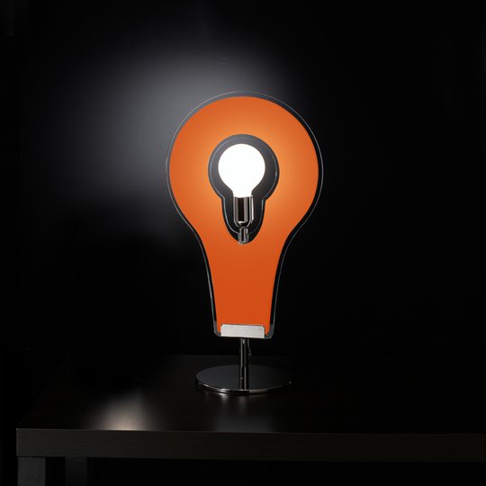 Orange, storslagen bordslampa Flat 32