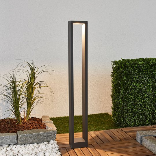 Kvadratisk LED-pollarelampa Jupp, 90 cm