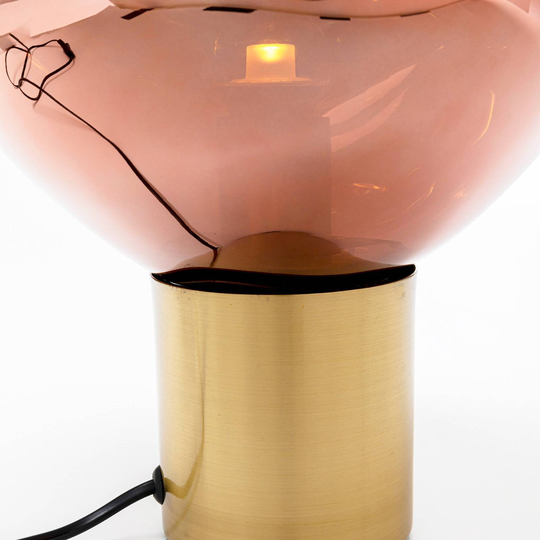KARE Dough bordslampa med glasskärm, brons