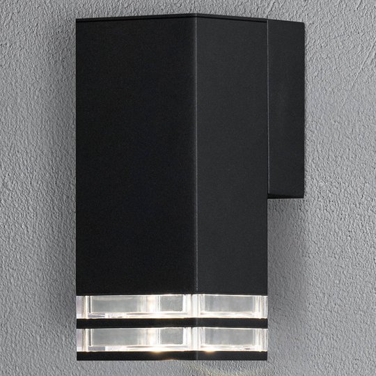 Utomhusvägglampa Antares downlight 19 cm, svart