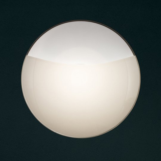 Vägglampa 1650/A15, matt vit, glashölje