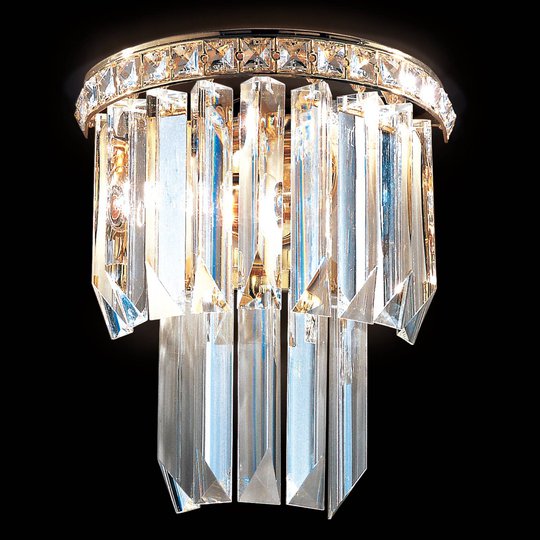 24-karatsförgylld vägglampa Cristalli