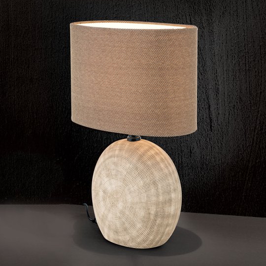 Bordslampa i keramik Ethno 52 cm brun, cottofot