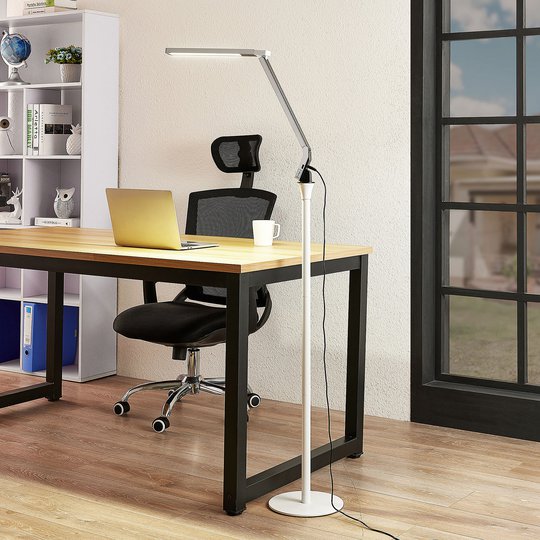Arcchio Liano LED-golvlampa, dimbar i vitt